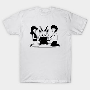 Krampus Playing With Kids - black version T-Shirt